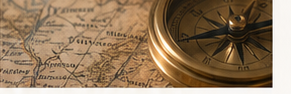 Brújula sobre un mapa antiguo