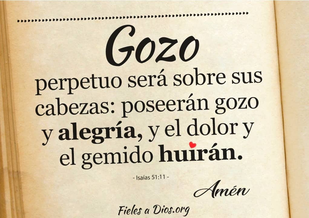 gozo perpetuo sera sobre sus cabezas