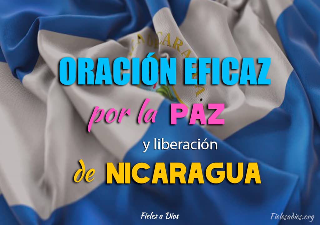 bandera de nicaragua en oracion por la liberacion y la paz