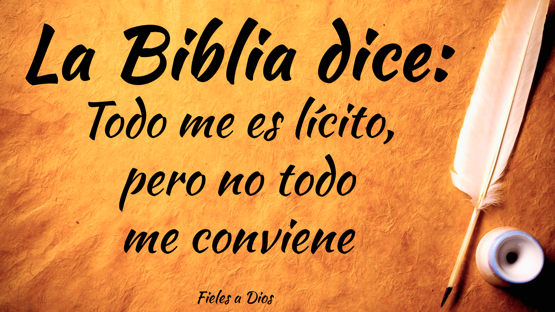 Todo Me Es Licito Pero No Todo Me Conviene