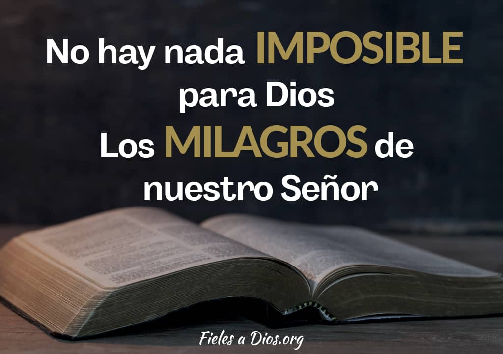 no hay nada imposible para dios los milagros de nuestro senor