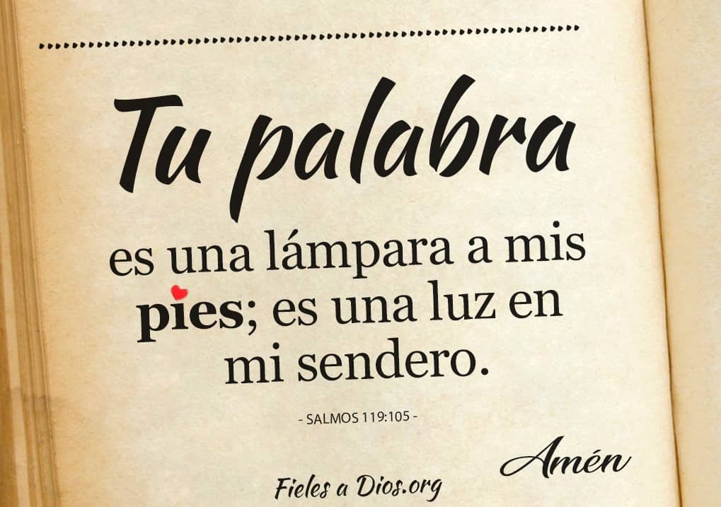 tu palabra es una lampara a mis pies