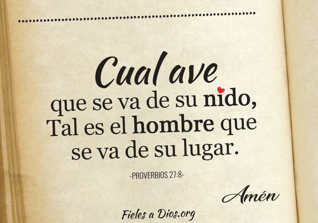 tal es el hombre que se va de su lugar