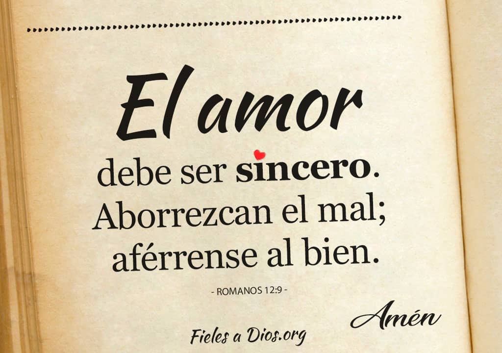 el amor debe ser sincero