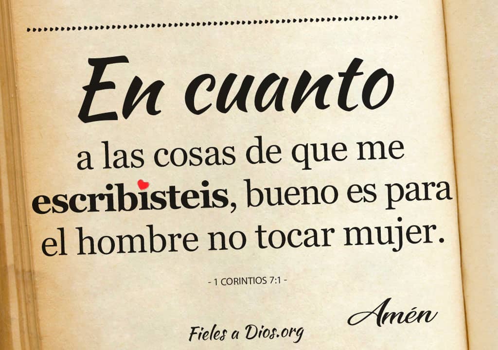 es bueno para el hombre no tocar mujer