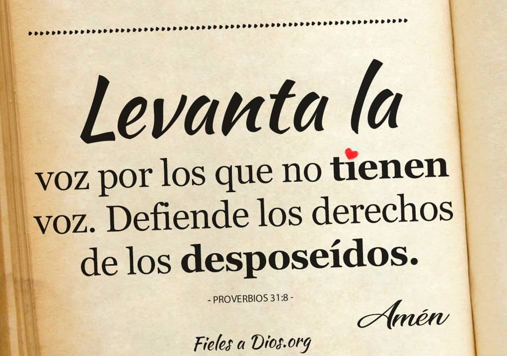 defiende los derechos de los desposeidos