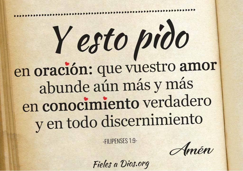 pido oracion vuestro amor abunde mas