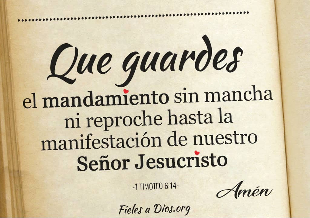guardes mandamiento sin mancha ni reproche