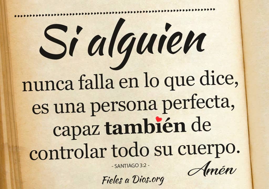 si alguien nunca falla en lo que dice es una persona perfecta