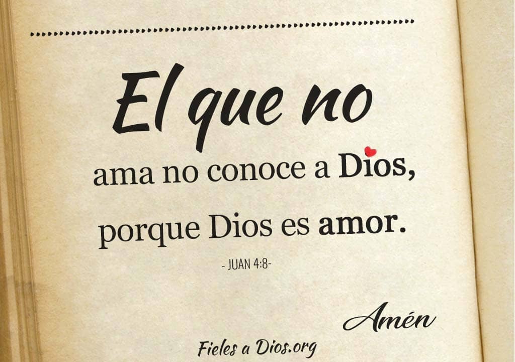 el que no ama no conoce a dios