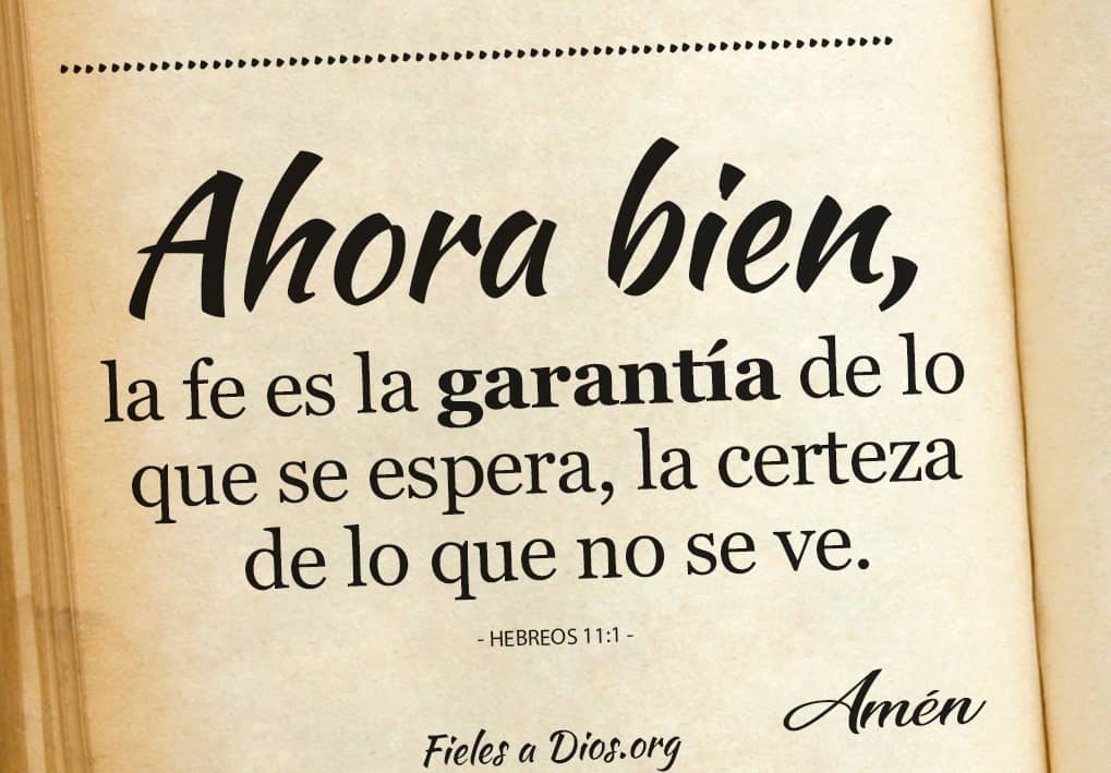 certeza de lo que no se ve