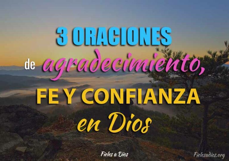 3 oraciones de agradecimiento, fe y confianza en Dios | Fieles a Dios