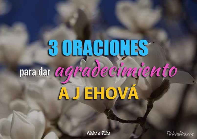 3 oraciones para dar agradecimiento a Jehova ¡Por todas sus bendiciones